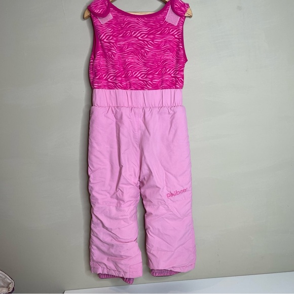 Phoebe kids Pink Snowsuit bibs pants Fleece - Picture 2 of 9
